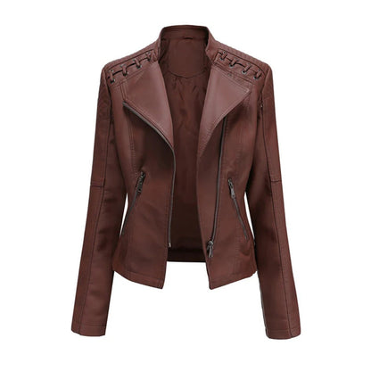 Camille – Classic Lambskin Leather Jacket
