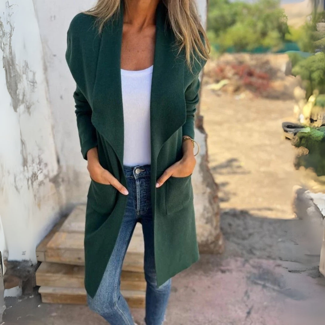Élodie – Casual Cardigan Jacket with Lapels