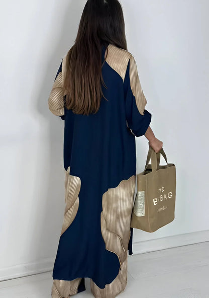 Élodie Elegant Printed Top and Pants Set