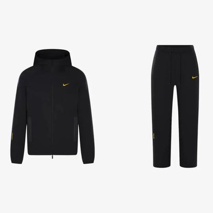 Thierry – Black Zip-Up Hooded Tracksuit Set