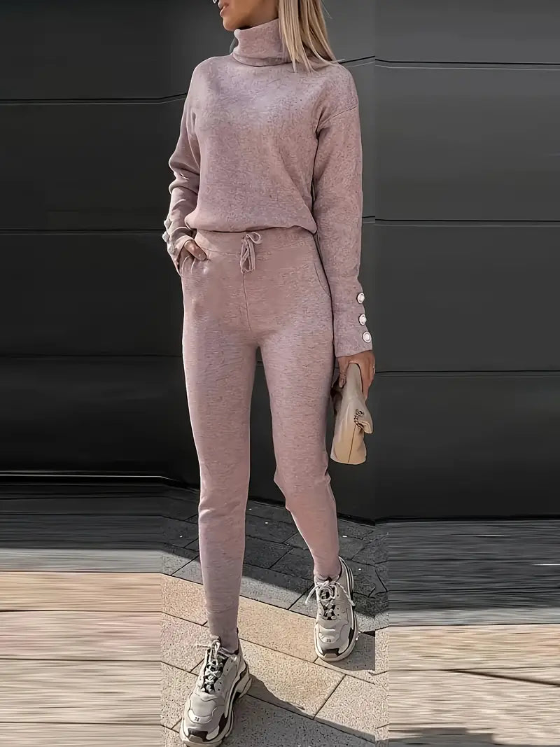 Rzędzisława - Elegant Set with Turtleneck and Pants