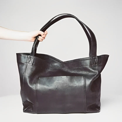 Łucja - Vintage Leather Big Handbag