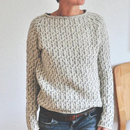 Signe – Retro Sweater with Raindrop Pattern