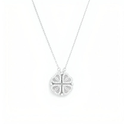 Celesta Clover Heart Pendant Necklace