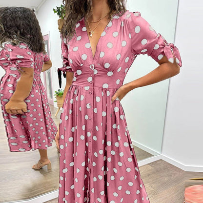 DAISY | ELEGANT DRESS WITH MODERN POLKA DOTS