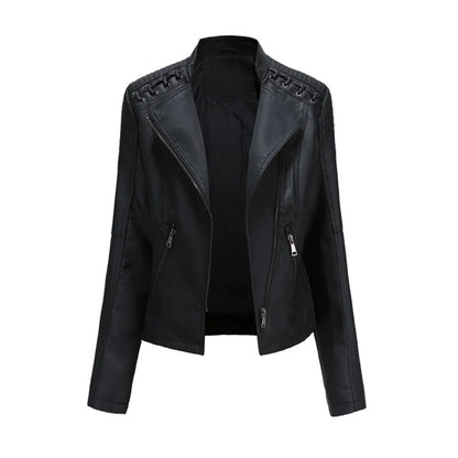 Camille – Classic Lambskin Leather Jacket