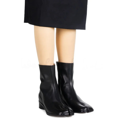 Clémentine Split-Toe Leather Boots