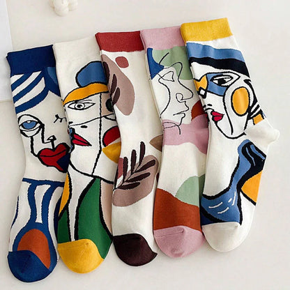 Vivienne – Artistic Abstract Casual Socks