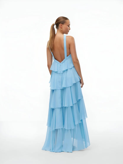Amélie Ruffle Tiered Maxi Dress