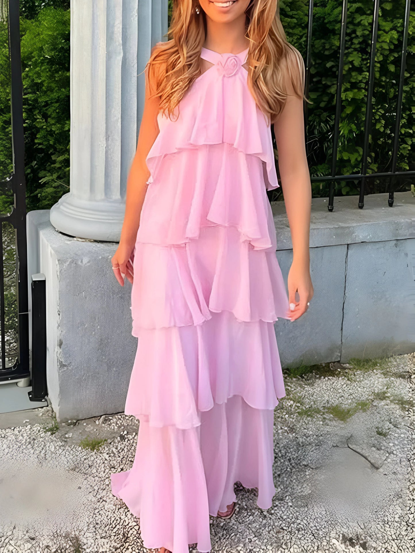 Amélie Ruffle Tiered Maxi Dress