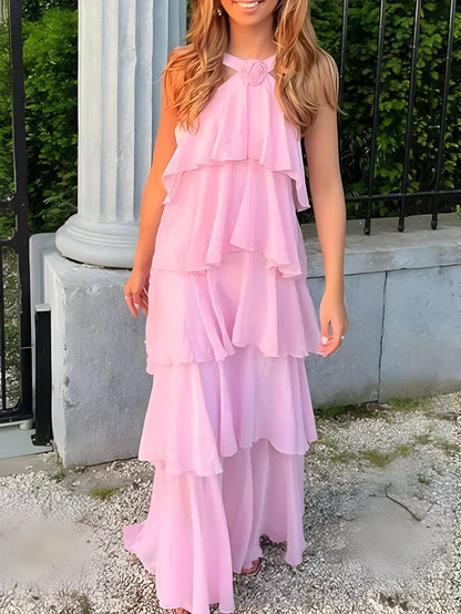 Amélie Ruffle Tiered Maxi Dress