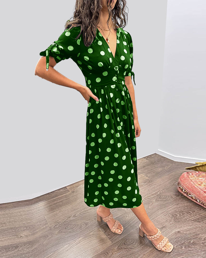 DAISY | ELEGANT DRESS WITH MODERN POLKA DOTS