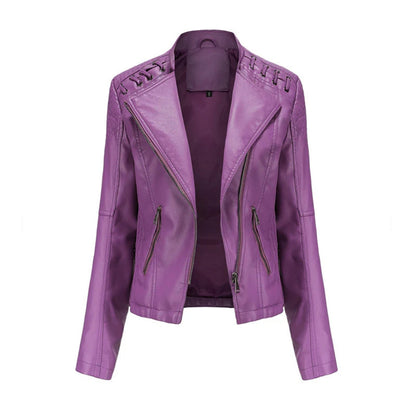 Camille – Classic Lambskin Leather Jacket