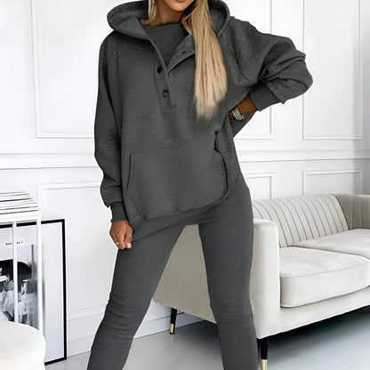 Elara – Casual & Comfortable Three-Piece Sweatshirt Set