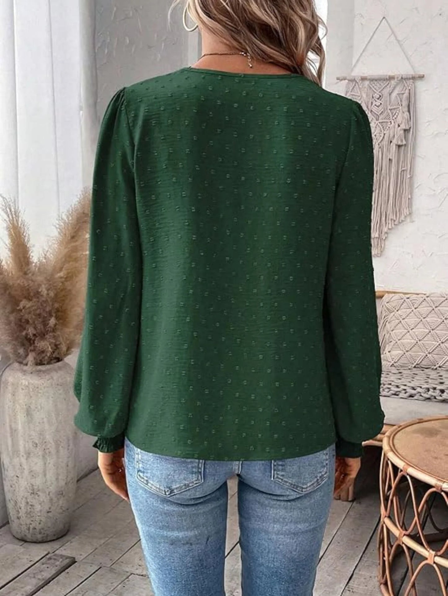 Ninon - Elegant V-Neck Lace Blouse for Women