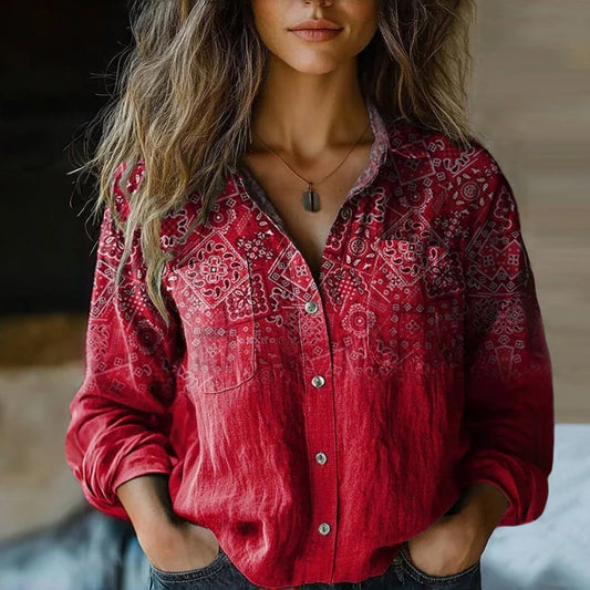 Sasha - Radiant Red blouse