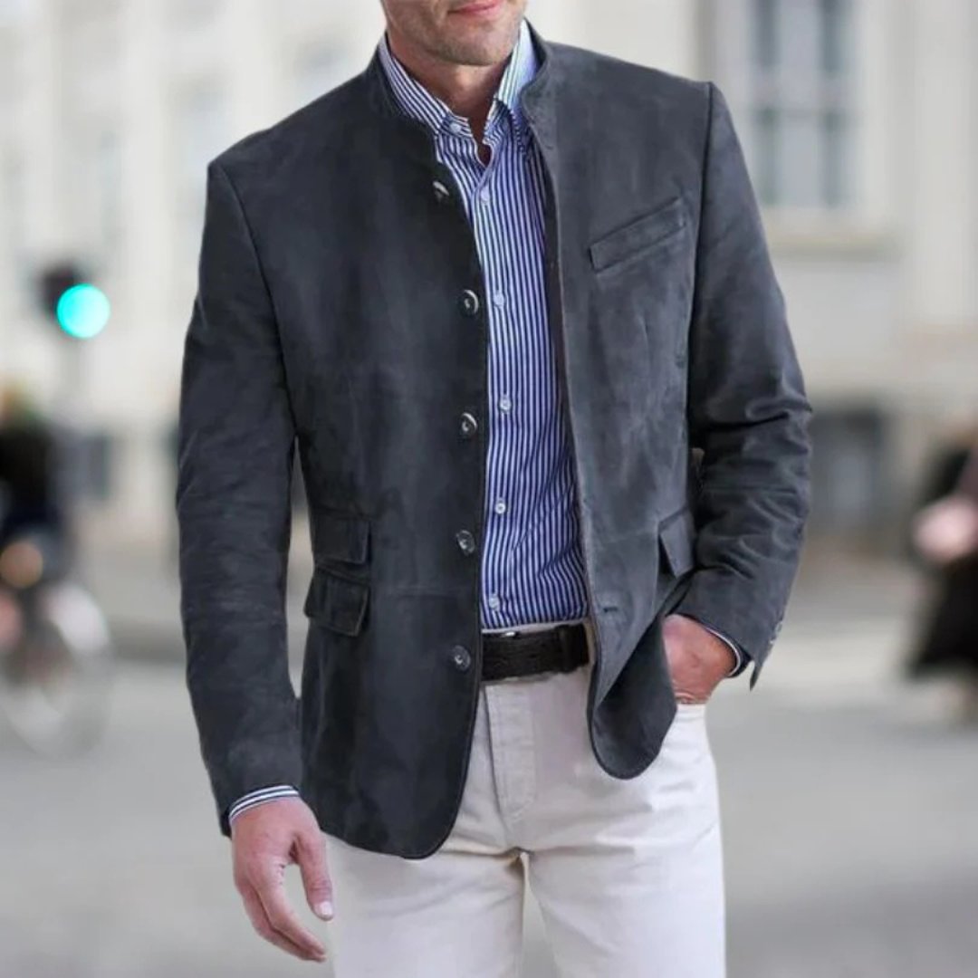 Étienne – Modern Stand Collar Men's Blazer