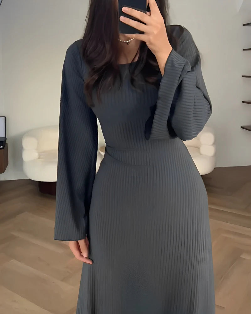 Monice - Elegant Knitted Maxi Dress