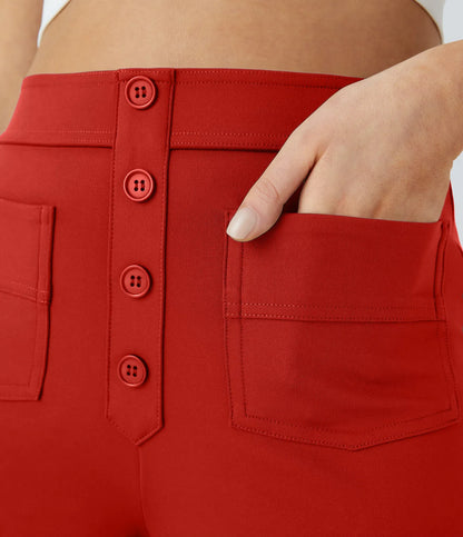 Noé – High-Waisted Wide-Leg Button Pants