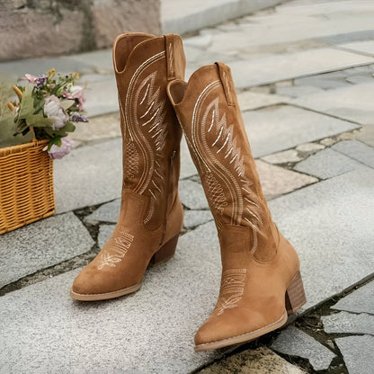 LARA - COWBOY BOOTS WITH CHUNKY HEEL