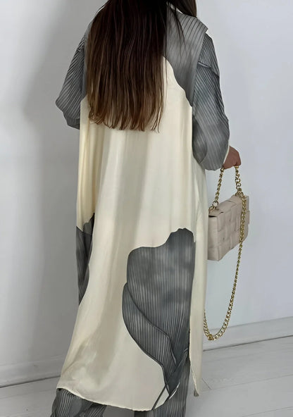 Élodie Elegant Printed Top and Pants Set