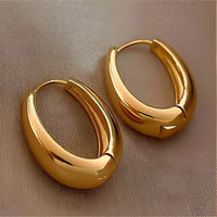 Oval Gold earrings