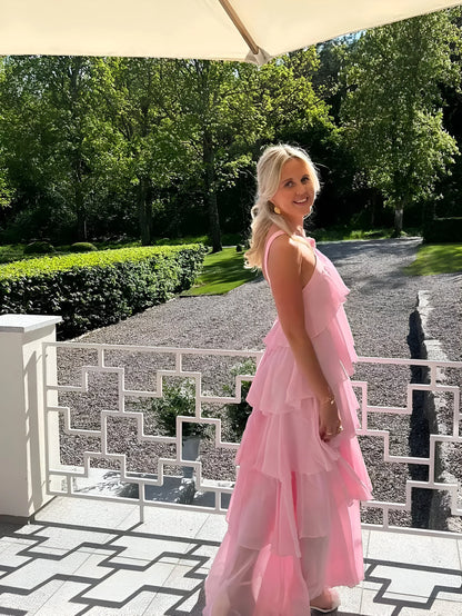 Amélie Ruffle Tiered Maxi Dress