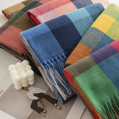 "Anais - Women's Vibrant Fringed Scarf in Bold, Eye-Catching Colors"
