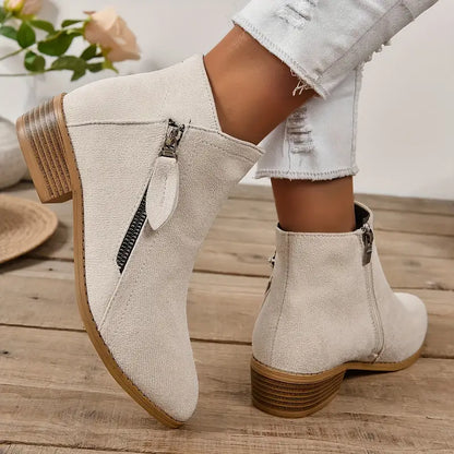 MAAIKE - RETRO ZIP ANKLE BOOTS