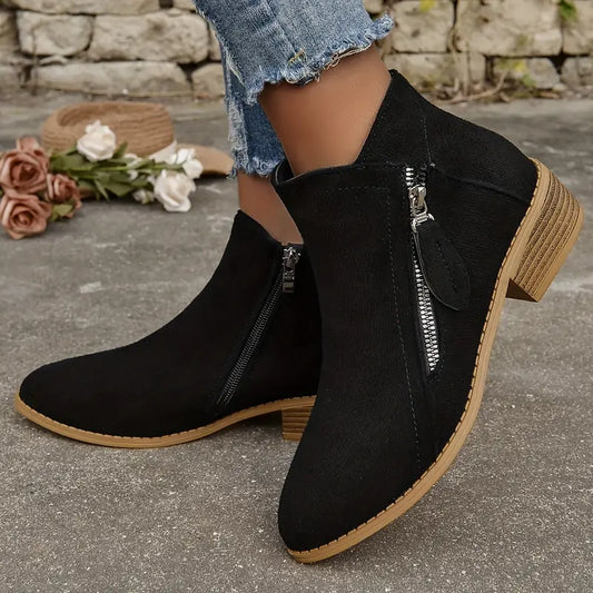 MAAIKE - RETRO ZIP ANKLE BOOTS
