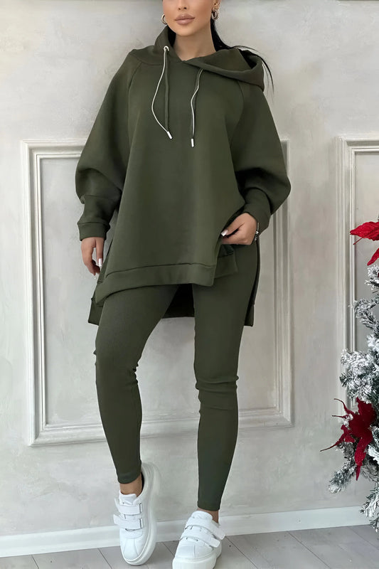 Sophie - Slit Hem Hoodie & Jogger Set