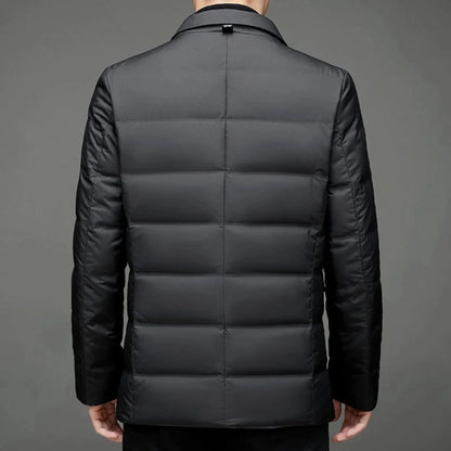 Adrien - Quilted Men's Suit Jacket with Detachable Scarf