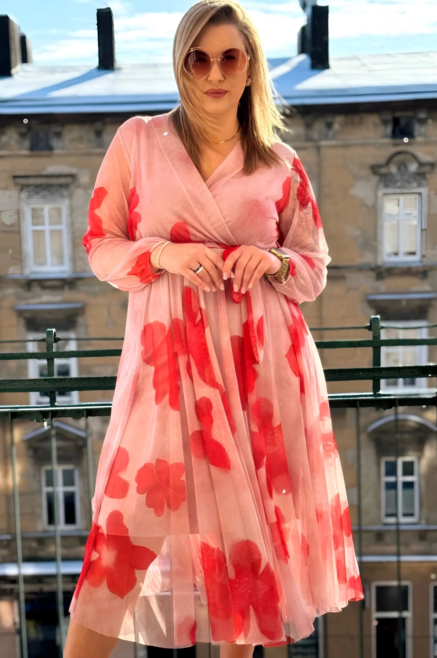 Clémence Sheer Midi Dress