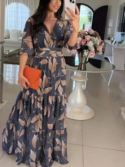 CLAUDIA | Floral Maxi Dress with Comfortable Fit for Elegant Days