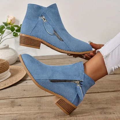 MAAIKE - RETRO ZIP ANKLE BOOTS