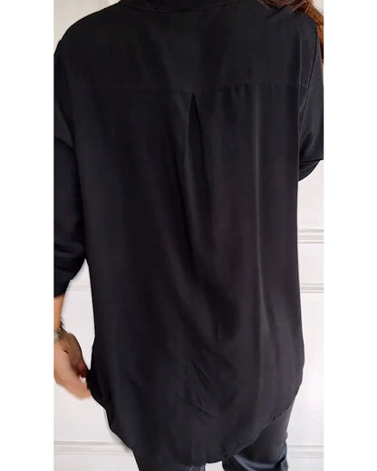 Isabelle – Casual Brick Print Shirt with Sequin