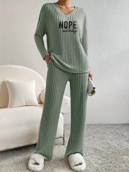 Rzęsosława - Ribbed Two-Piece Set
