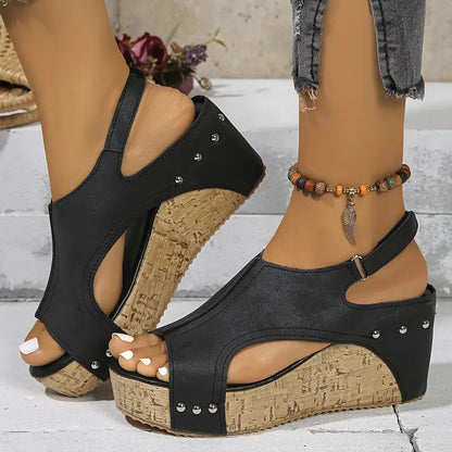COBIE - CHIC VINTAGE HIGH HEEL PLATFORM SANDALS