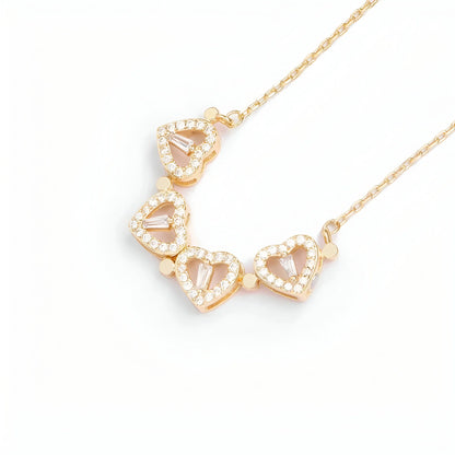 Celesta Clover Heart Pendant Necklace