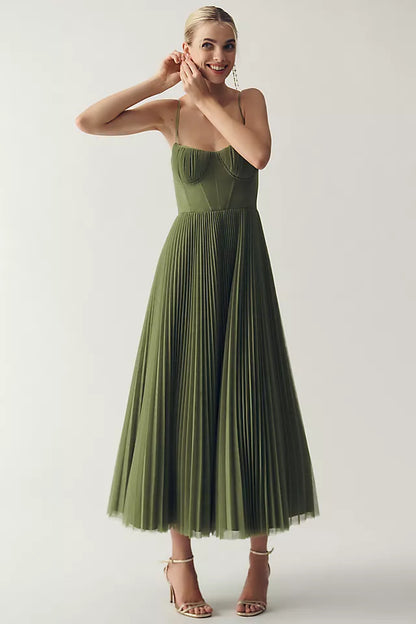 Evelin - Tulle Fit & Flare Midi Dress