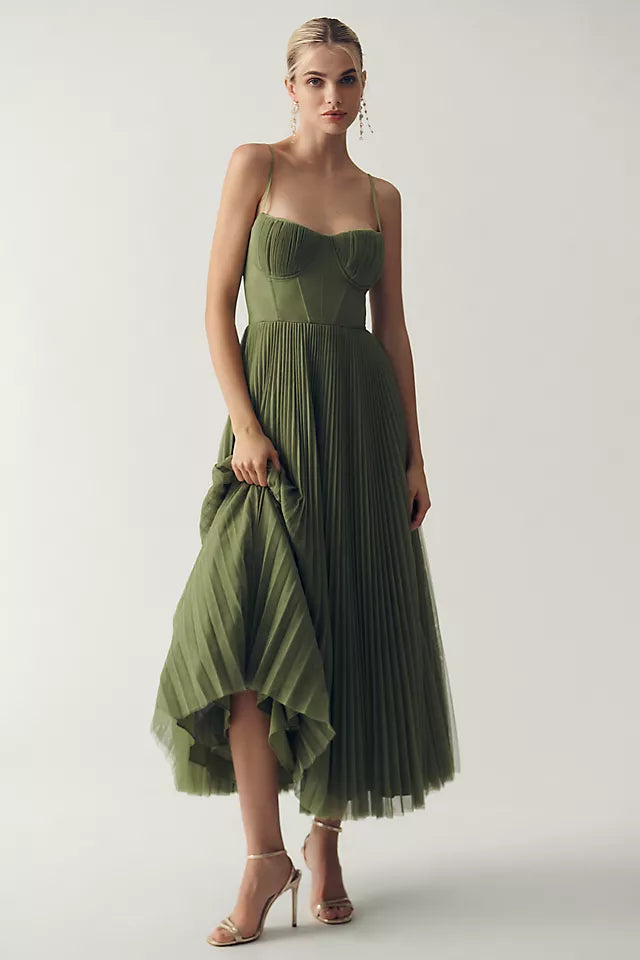 Evelin - Tulle Fit & Flare Midi Dress