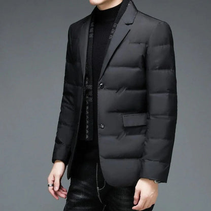 Adrien - Quilted Men's Suit Jacket with Detachable Scarf