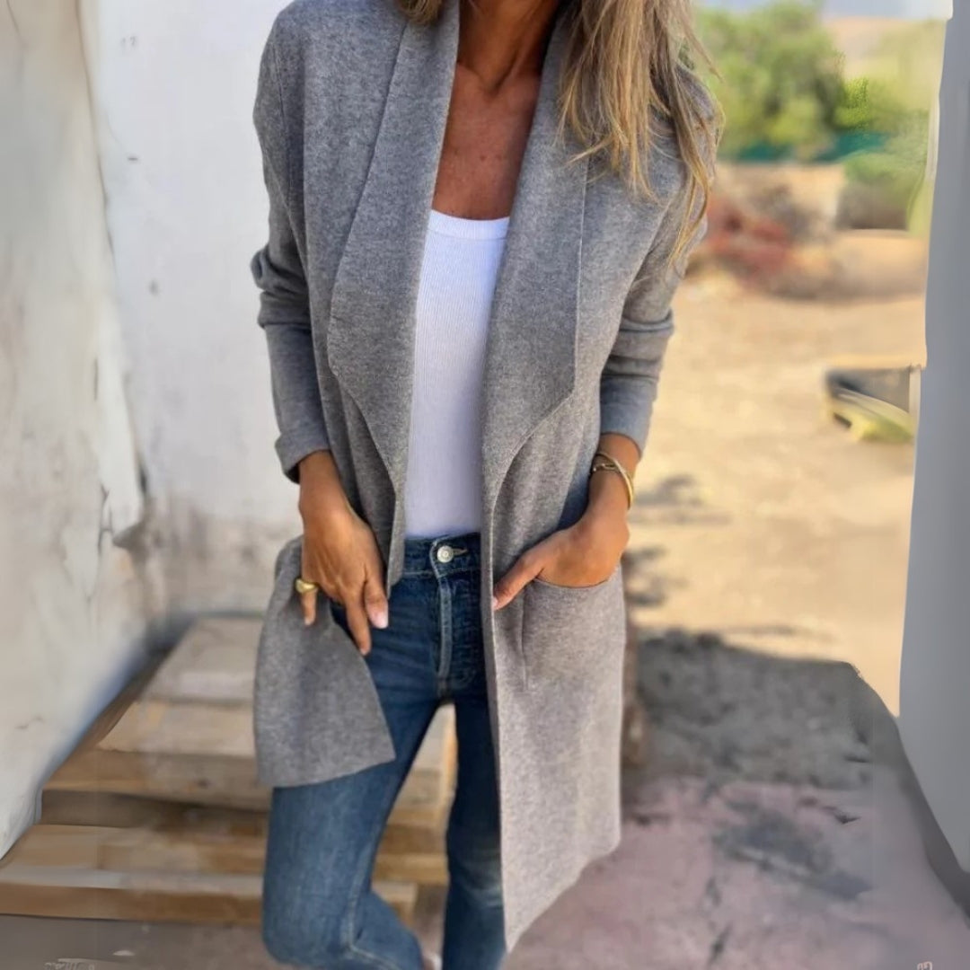 Élodie – Casual Cardigan Jacket with Lapels