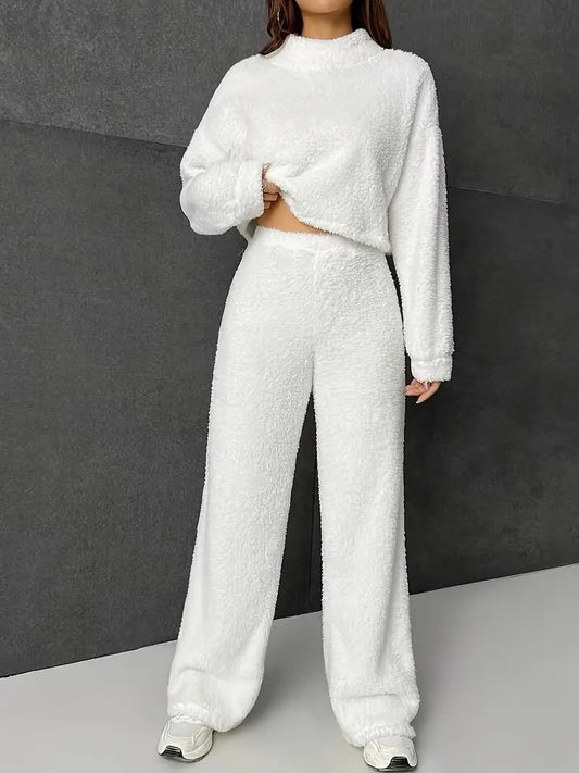 Jasnomira - Faux Fur Two-Piece Set