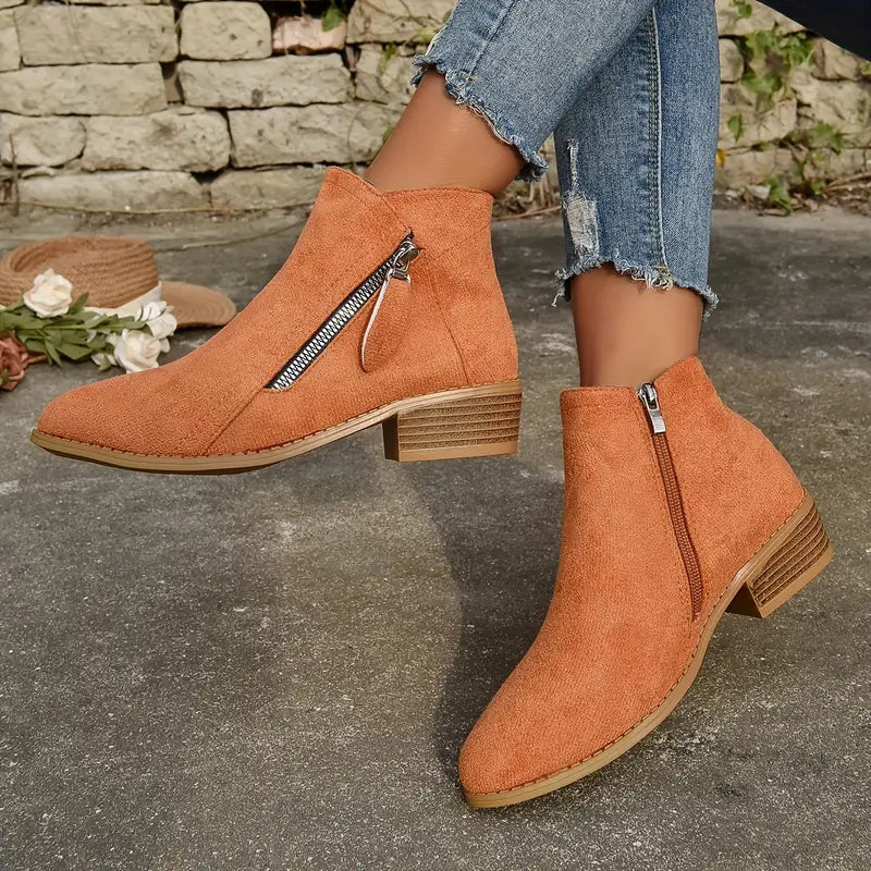 MAAIKE - RETRO ZIP ANKLE BOOTS