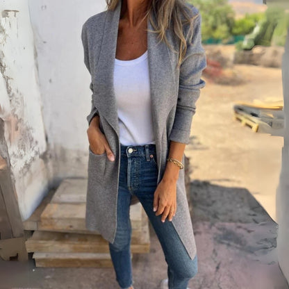 Élodie – Casual Cardigan Jacket with Lapels