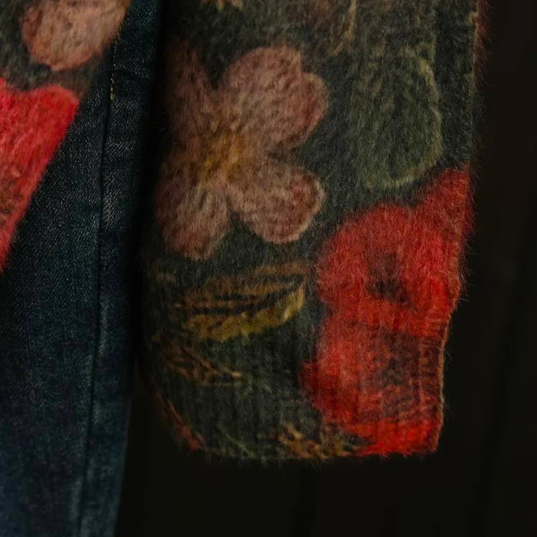 Jette – Colorful Floral Women's Sweater