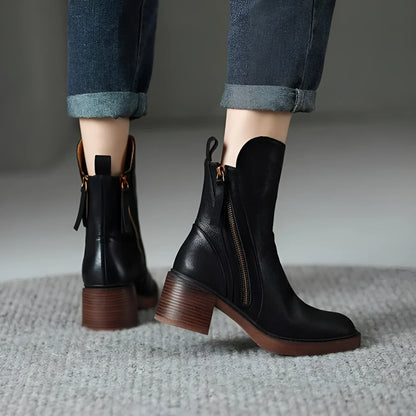 Anna – Leather Ankle Boots