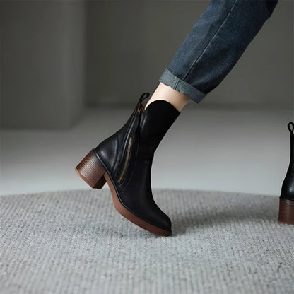 Anna – Leather Ankle Boots