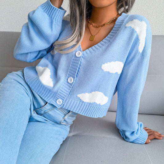 Hedvig – Sweater with Scary Cloud Print